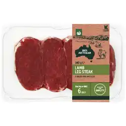 Woolworths Australian Lamb Leg Steak 540g offer