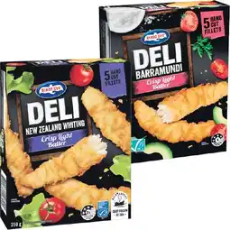 Woolworths Birds Eye Deli Fish or Snacking Varieties 225-250g offer