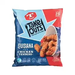 Woolworths Tegel Take Outs Chicken Tenders or Louisiana Style Burgers 500-600g offer