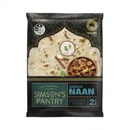 Woolworths Simson's Pantry Naan 250g Pk 2 offer