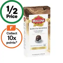Woolworths Moccona Coffee Capsules Pk 10 offer