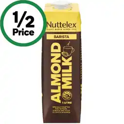Woolworths Nuttelex Barista Almond or Oat Milk 1 Litre offer