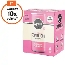 Woolworths Remedy Kombucha 4 x 250ml offer