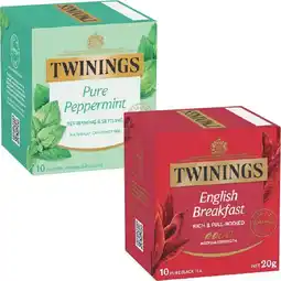 Woolworths Twinings Tea Bags Pk 10 offer