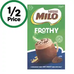 Woolworths Nestlé Milo Frothy Sachets Pk 8 offer