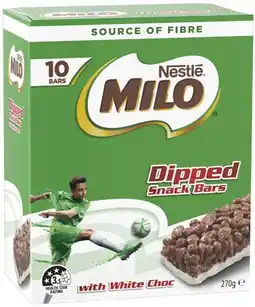 Coles Nestlé Milo Bars 210g-270g offer