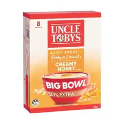 Woolworths Uncle Tobys Big Bowl Oats 368g Pk 8 offer