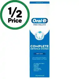 Woolworths Oral-B Pro Health Complete Defence System Deep Clean Toothpaste 110g offer