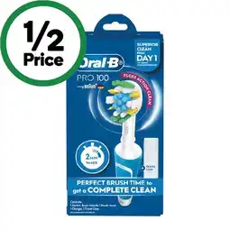 Woolworths Oral-B Pro 100 Floss Action Electric Toothbrush offer