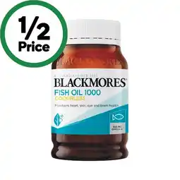 Woolworths Blackmores Odourless Fish Oil 1000mg Capsules Pk 200 offer