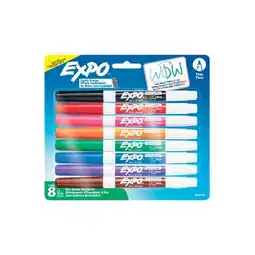 Woolworths Expo Dry Erase Markers Assorted Pk 8 offer