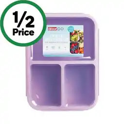 Woolworths Décor Go Bento Box Triple Split Assorted 1.4 Litre offer