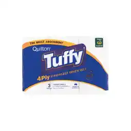 Woolworths Quilton Tuffy Paper Towel Pk 3 offer