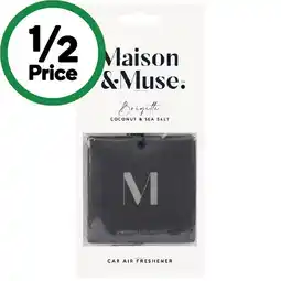 Woolworths Maison & Muse Hanging Car Air Freshener Pk 1 offer