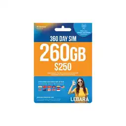 Woolworths Lebara $250 Starter Pack† offer