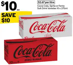 Woolworths Coca-cola, sprite or fanta soft drink varieties offer