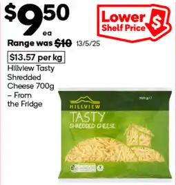 Woolworths hillview tasty shredded cheese offer