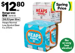 Woolworths Heaps normal low alcohol beer offer
