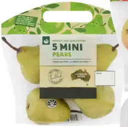 Woolworths Australian kids mini pears offer