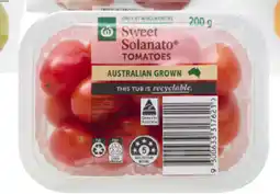 Woolworths Australian sweet solanato tomatoes offer
