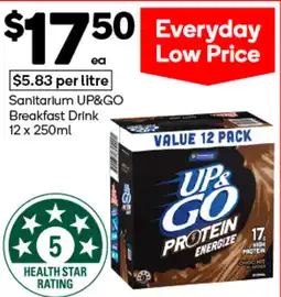 Woolworths Sanitarium up&go breakfast drink offer