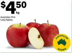 Woolworths Australian pink lady apples offer