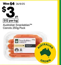Woolworths Australian snackables carrots pack offer
