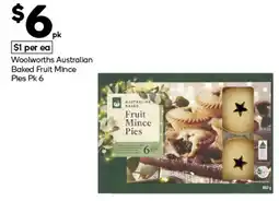 Woolworths Woolworths australian baked fruit mince ples offer