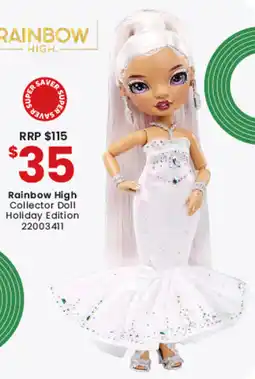 Toymate Rainbow High Collector Doll Holiday Edition offer