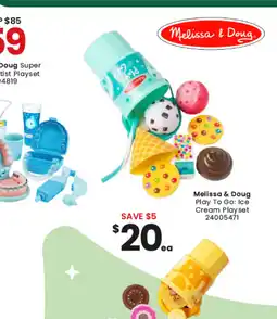 Toymate Melissa & Doug Play To Go: Ice Cream Playset offer