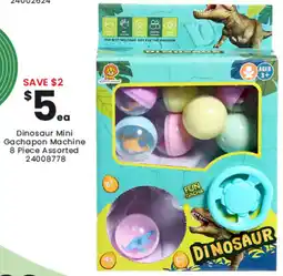 Toymate Dinosaur Mini Gachapon Machine Assorted offer