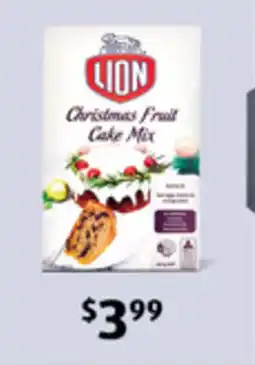 ALDI Lion Christmas Fruit Cake Mix offer
