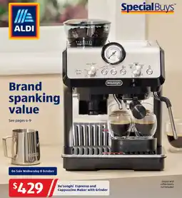 ALDI De'Longhi Espresso and Cappuccino Maker with Grinder offer