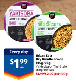 ALDI Urban Eats Dry Noodle Bowls offer