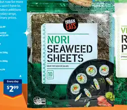 ALDI Urban Eats Seaweed Sheets offer