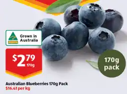 ALDI Australian Blueberries Pack offer