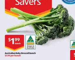 ALDI Australian Baby Broccoli bunch offer