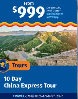ALDI 10 Day China Express Tour offer
