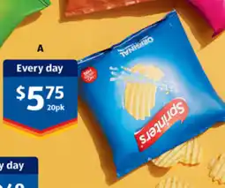 ALDI Sprinters Crinkle Cut Chips offer