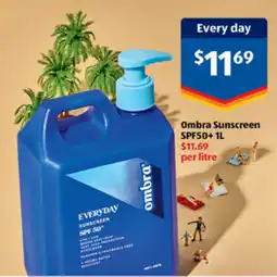 ALDI Ombra Sunscreen SPF50 offer