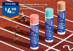 ALDI Ombra Lip Balm SPF50+ offer