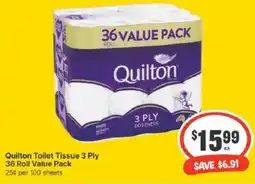 IGA Quilton Toilet Tissue 3 Ply offer