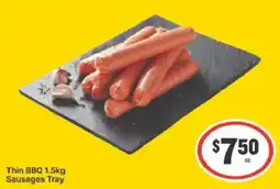 IGA Thin BBQ Sausages Tray offer