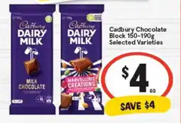 IGA Cadbury Chocolate Block offer