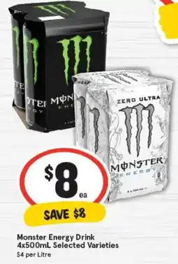 IGA Monster Energy Drink Selected Varieties offer