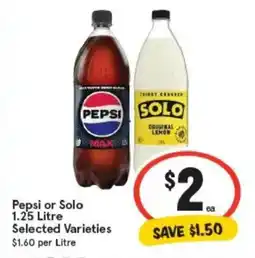 IGA Pepsi or Solo Selected Varieties offer