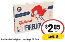 IGA Redheads Firelighters Heritage offer