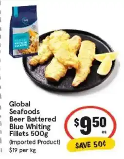 IGA Global Seafoods Beer Battered Blue Whiting Fillets offer