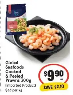IGA Global Seafoods Cooked & Peeled Prawns offer