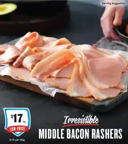 IGA Middle bacon rashers offer